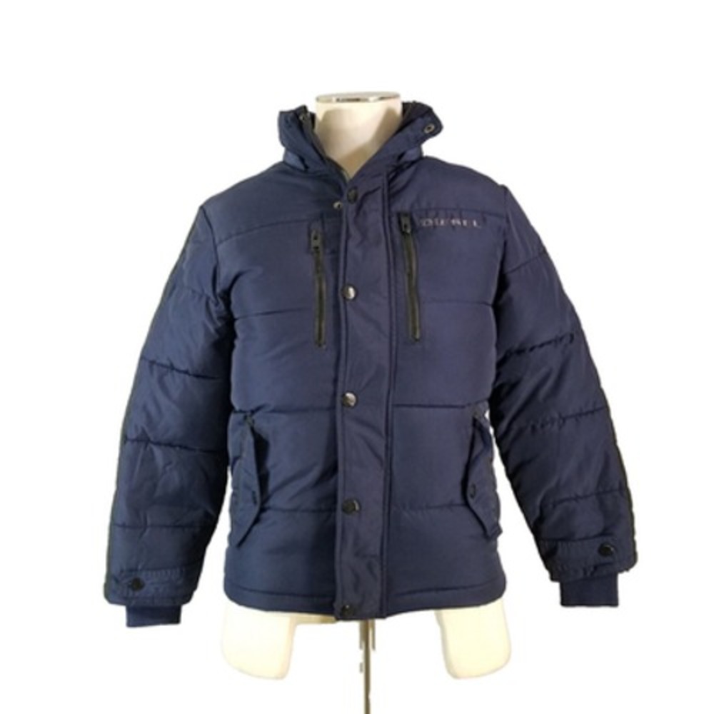 Diesel Puffer Jacket Youth Medium Blue Ski Snowboard Outdoor Full Zip Hooded
